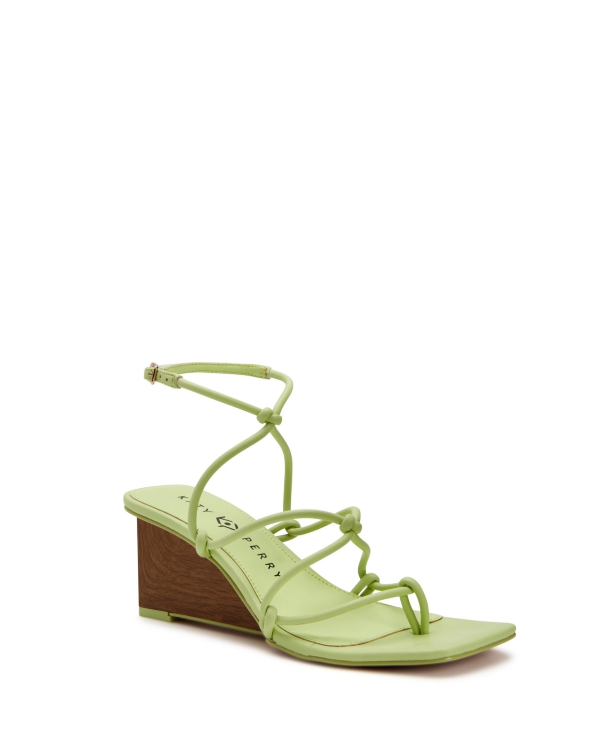 Katy Perry Women's The Irisia Knotted Strappy Wedge Sandals In Green