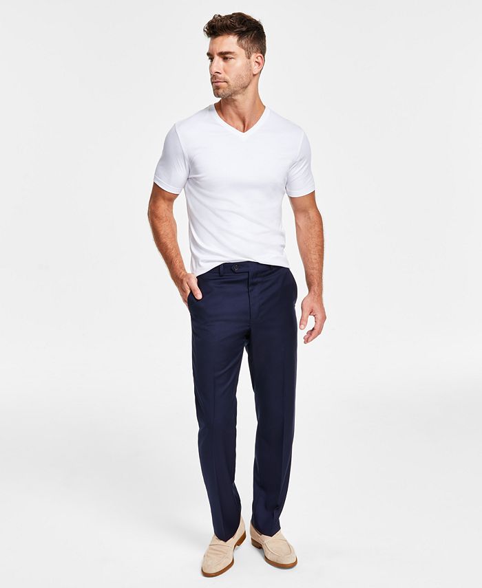 Lot - Chanel Boutique Navy Blue Wool Pant Suit Size 36