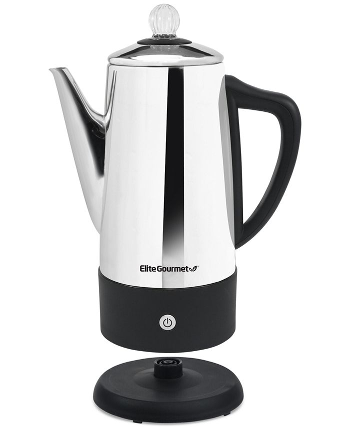 Elite Gourmet Stainless Steel 12Cup Automatic Coffee & Tea Percolator