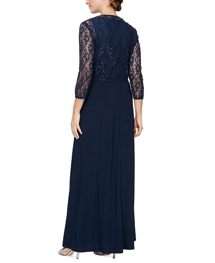 SL Fashions Empire-Waist Gown with Bolero Jacket - Macy's