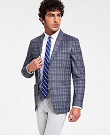 Men's Slim-Fit Gray Knit Blazer, Created for Macy's