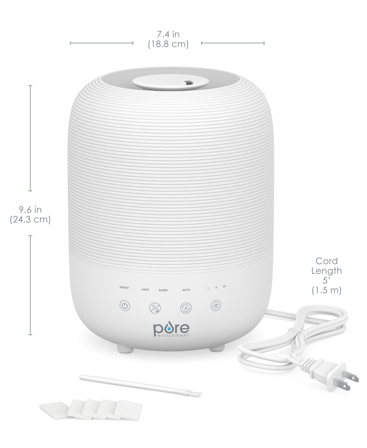 Pure Enrichment Hume Sense Top-fill Humidifier In White