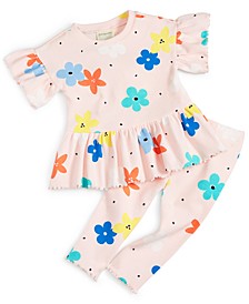 Toddler Girls Floral-Print Top & Leggings Set, Created for Macy's