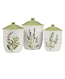 Fresh Herbs Canister Set, 3 Piece