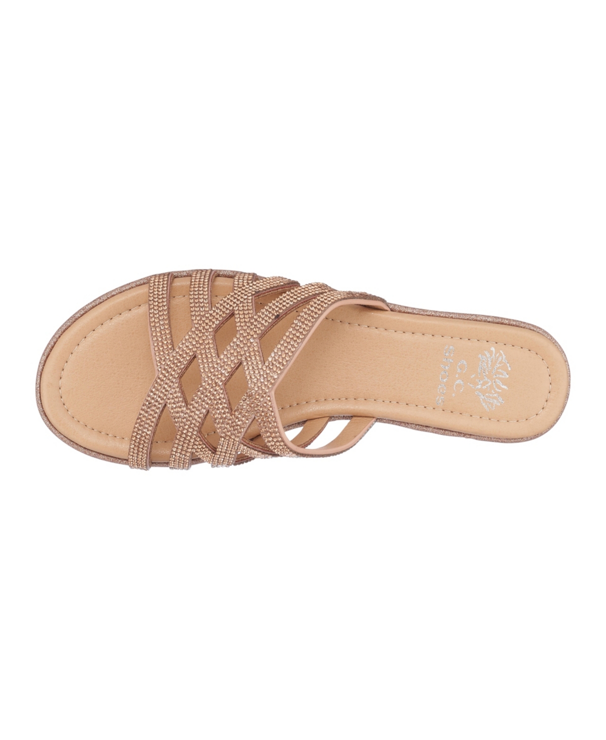 Gc Shoes Women's Sage Flat Slide Sandals - Rose Gold-Tone