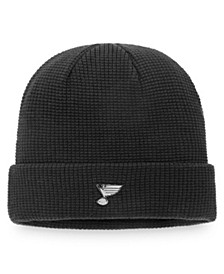 Men's Branded Black St. Louis Blues Authentic Pro Black Ice Cuffed Knit Hat