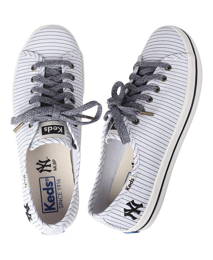 Keds Women's White New York Yankees Kickstart Pinstripe Sneakers Macy's