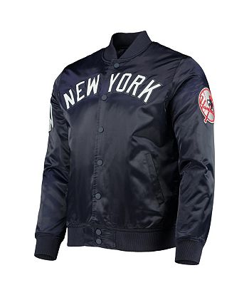 New York Yankees Pro Standard Mash Up Satin Full-Snap Jacket - Navy