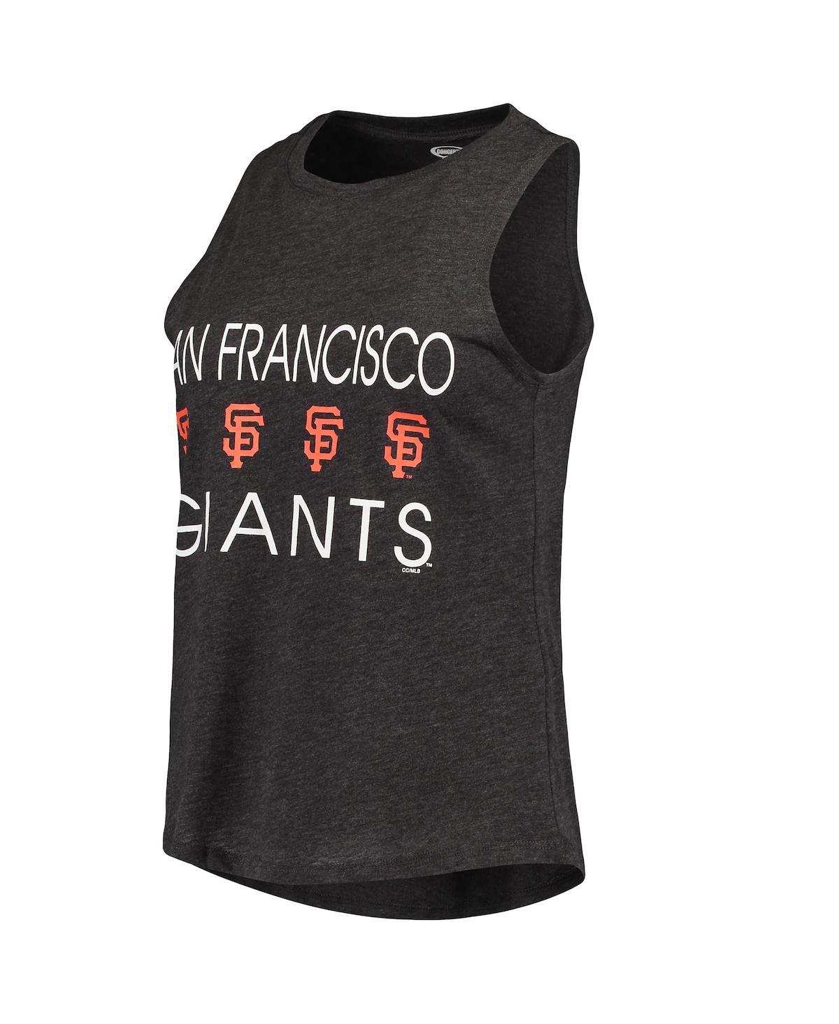 Concepts Sport Women's  Orange, Black San Francisco Giants Wordmark Meter Muscle Tank Top And Pants S In Orange,black