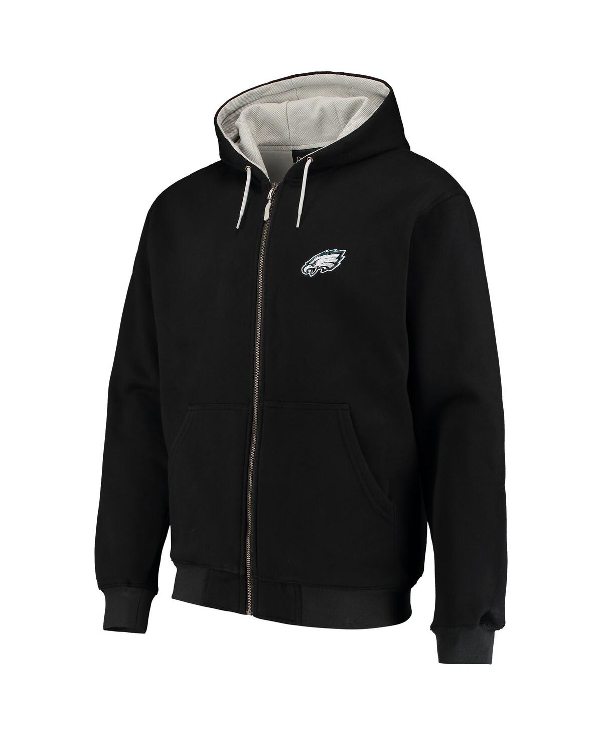 Shop Dunbrooke Men's  Black Philadelphia Eagles Craftsman Thermal-lined Full-zip Hoodie