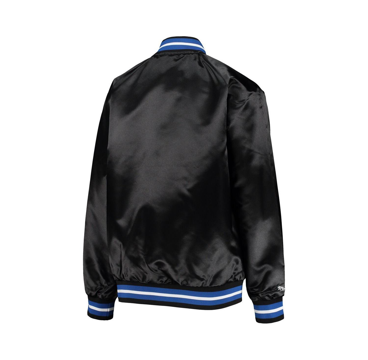 Big Boys Black Orlando Magic Hardwood Classics Satin Raglan Full-Snap Jacket
