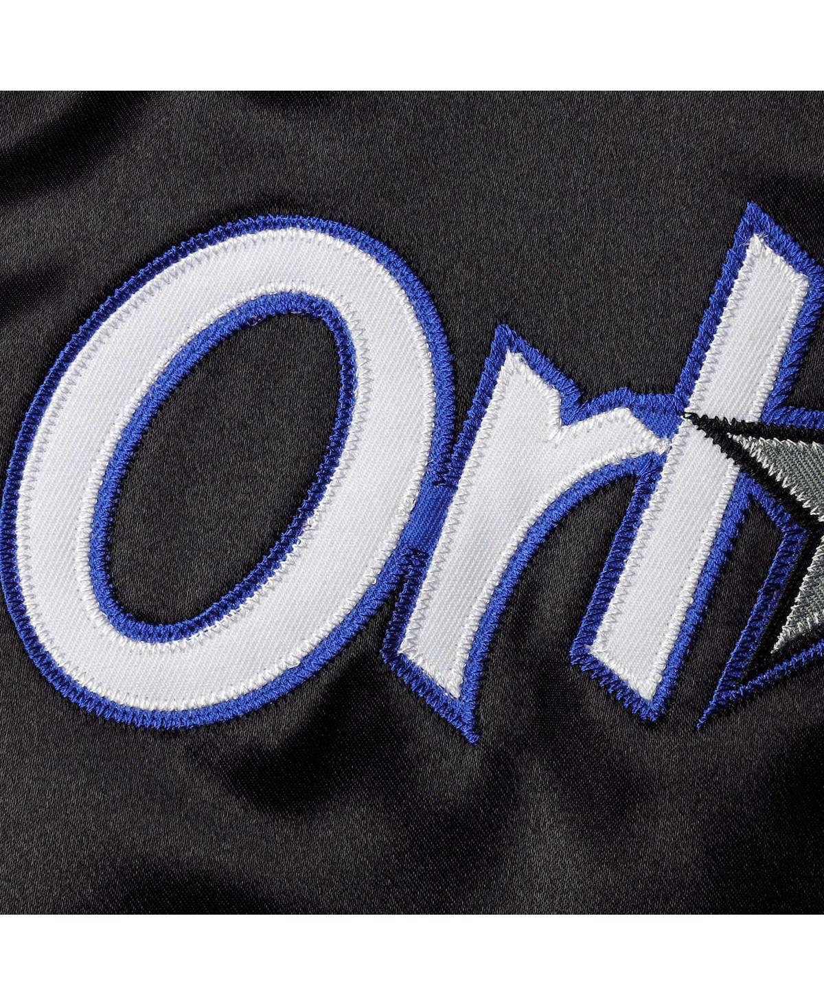 Big Boys Mitchell & NessOrlando Magic Hardwood Classics Satin Raglan Full-Snap Jacket - Black