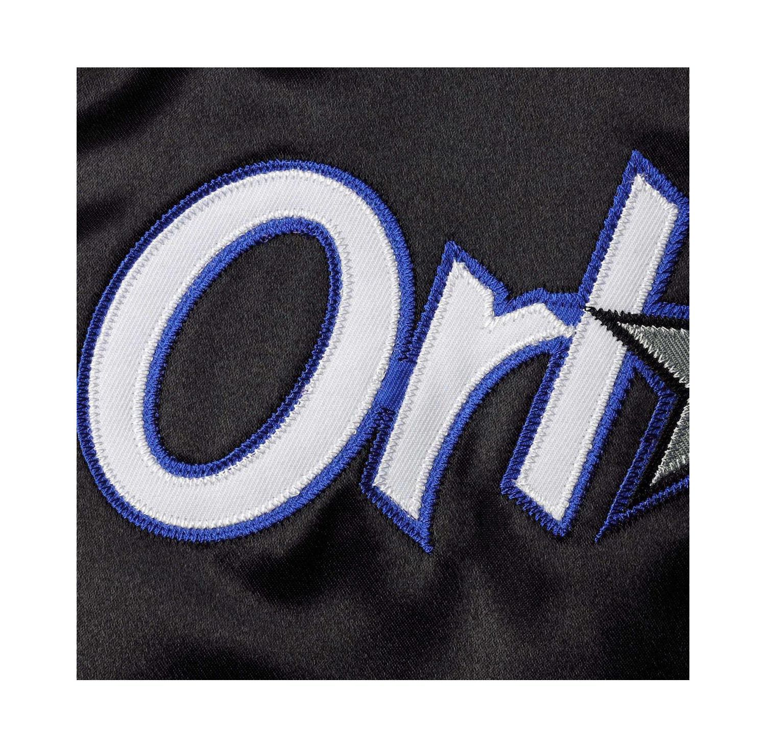 Big Boys Black Orlando Magic Hardwood Classics Satin Raglan Full-Snap Jacket