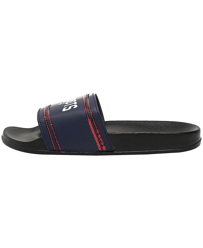 FOCO Women's New England Patriots Sequin Slide Sandals - Macy's