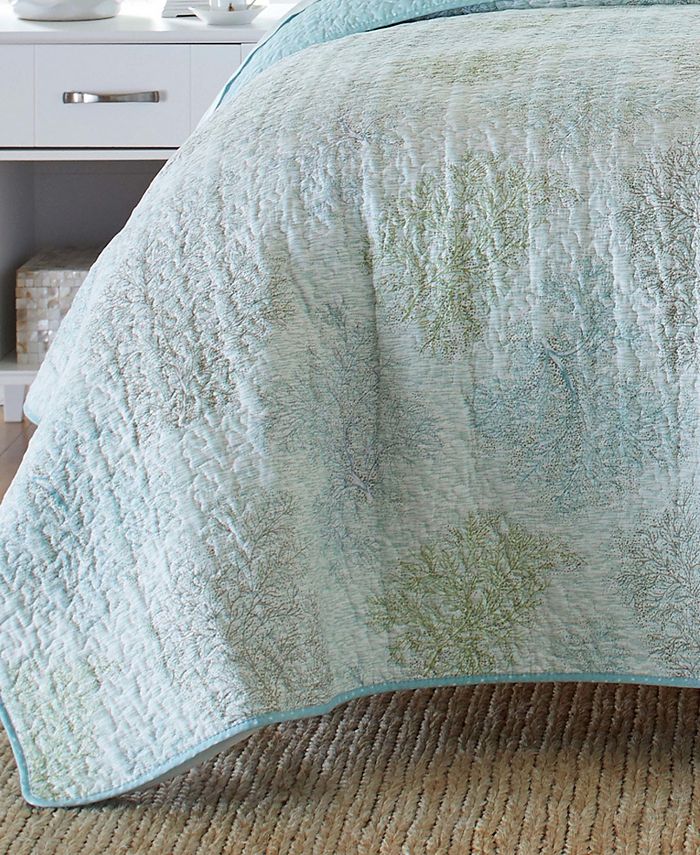 Laura Ashley Saltwater Reversible Quilt Set, Full/Queen Macy's