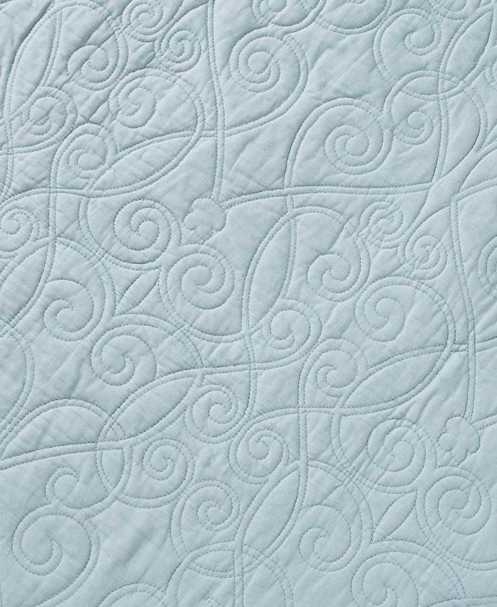 Laura Ashley Felicity Reversible Cotton Quilt Set - Ivory, Twin Size With Sham - View #6
