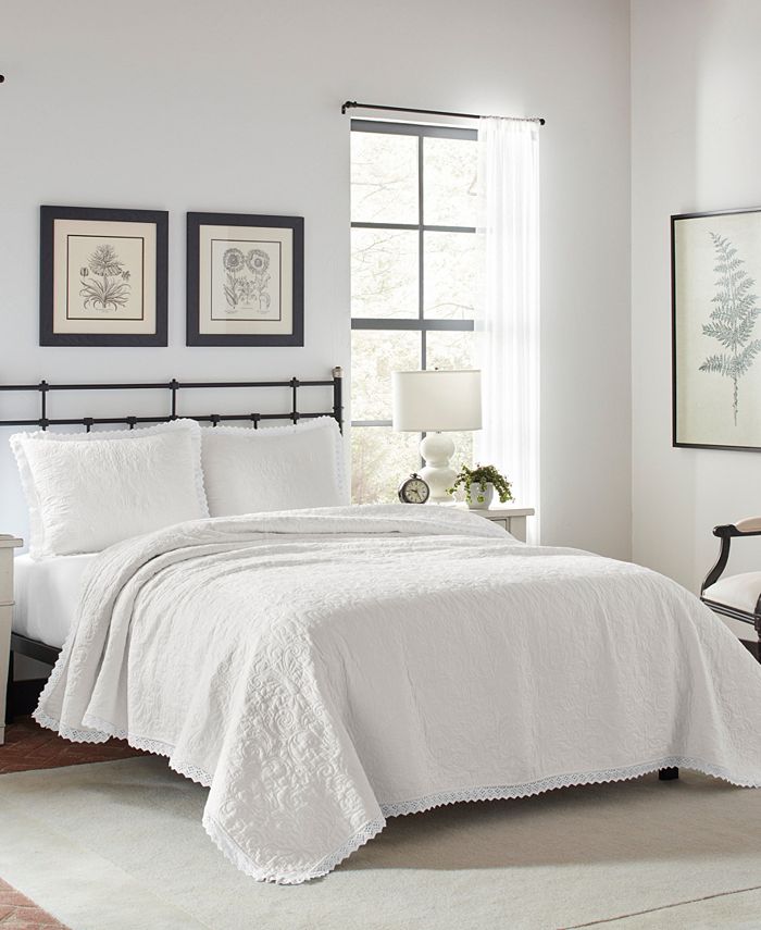 Laura Ashley Heirloom Crochet Quilt Set, Twin Macy's