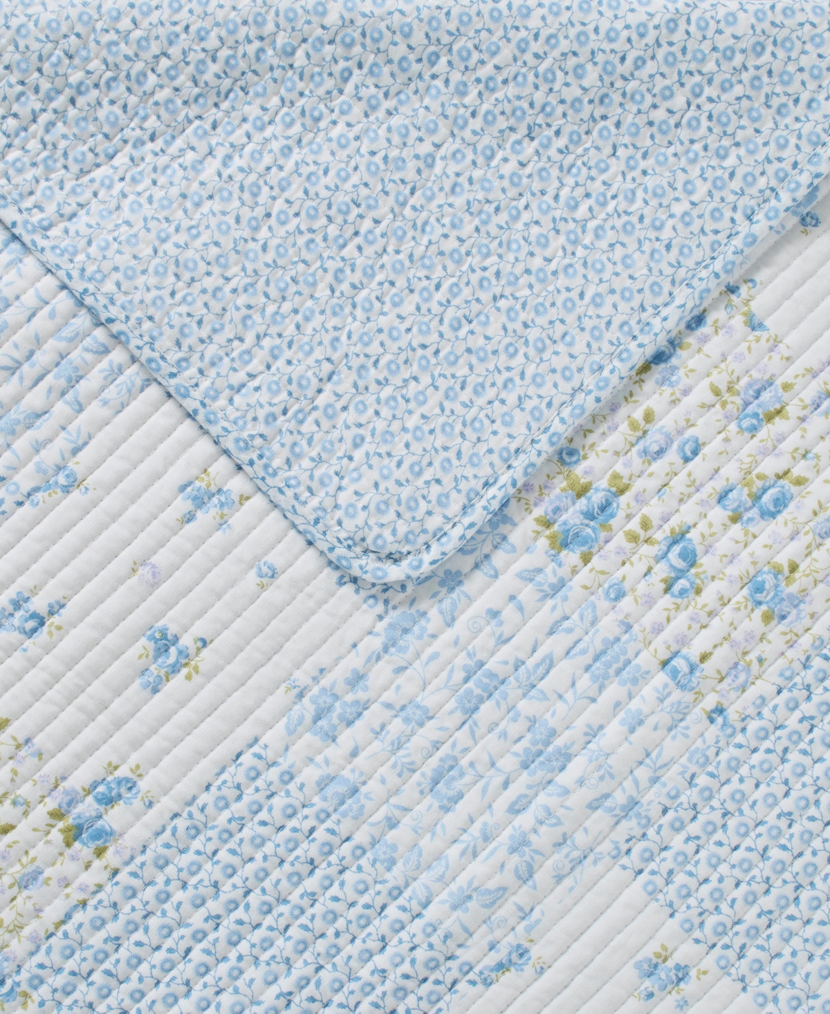 Laura Ashley Kenna Cotton Reversible -Pc. Quilt Set
