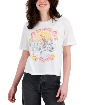 Rebellious One - Juniors' Desert Flower Graphic-Print T-Shirt