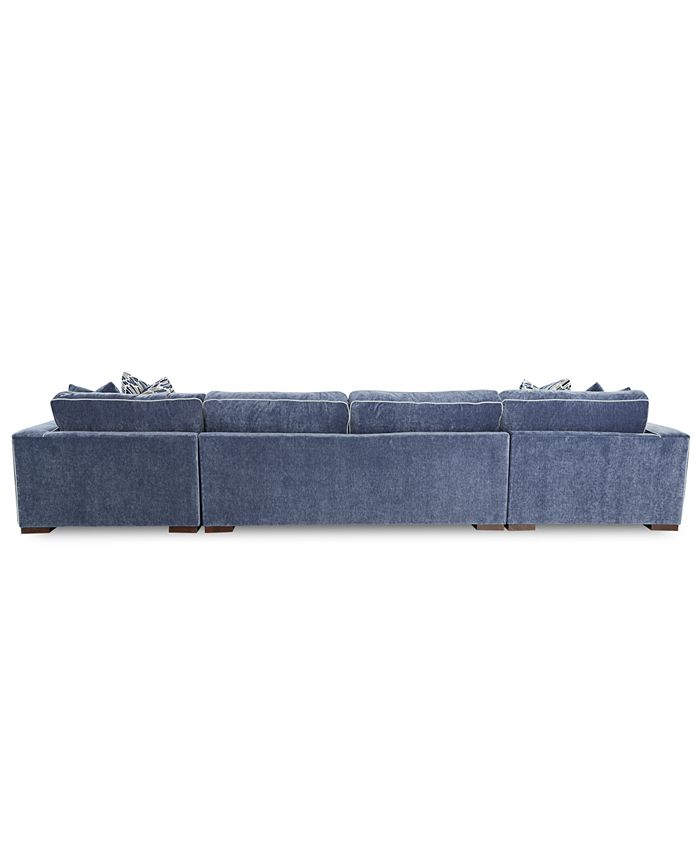 Macy's Rosaleigh 3Pc. Fabric Sofa with 2 Chaise, Created for Macy's