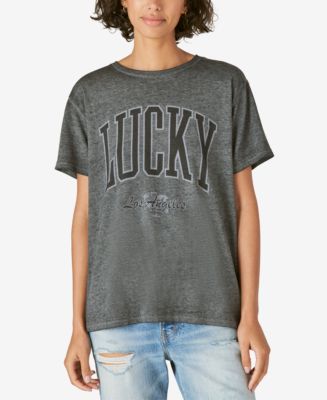 Lucky Brand Women's Lucky Horseshoe Graphic T-Shirt - Macy's