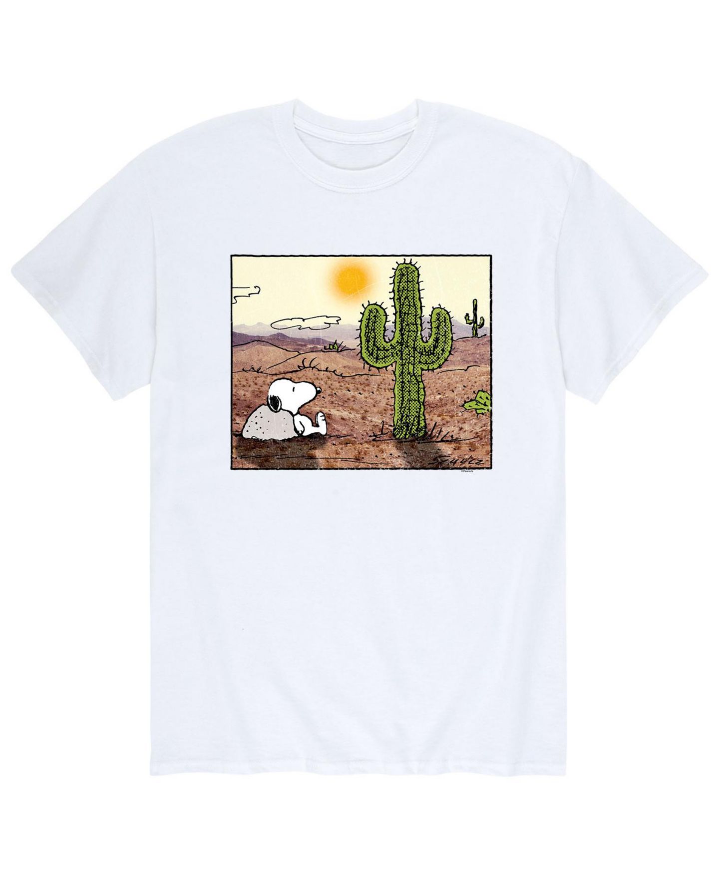 Мужская футболка AIRWAVES Peanuts Desert Scene, цвет: Белый — фото 1