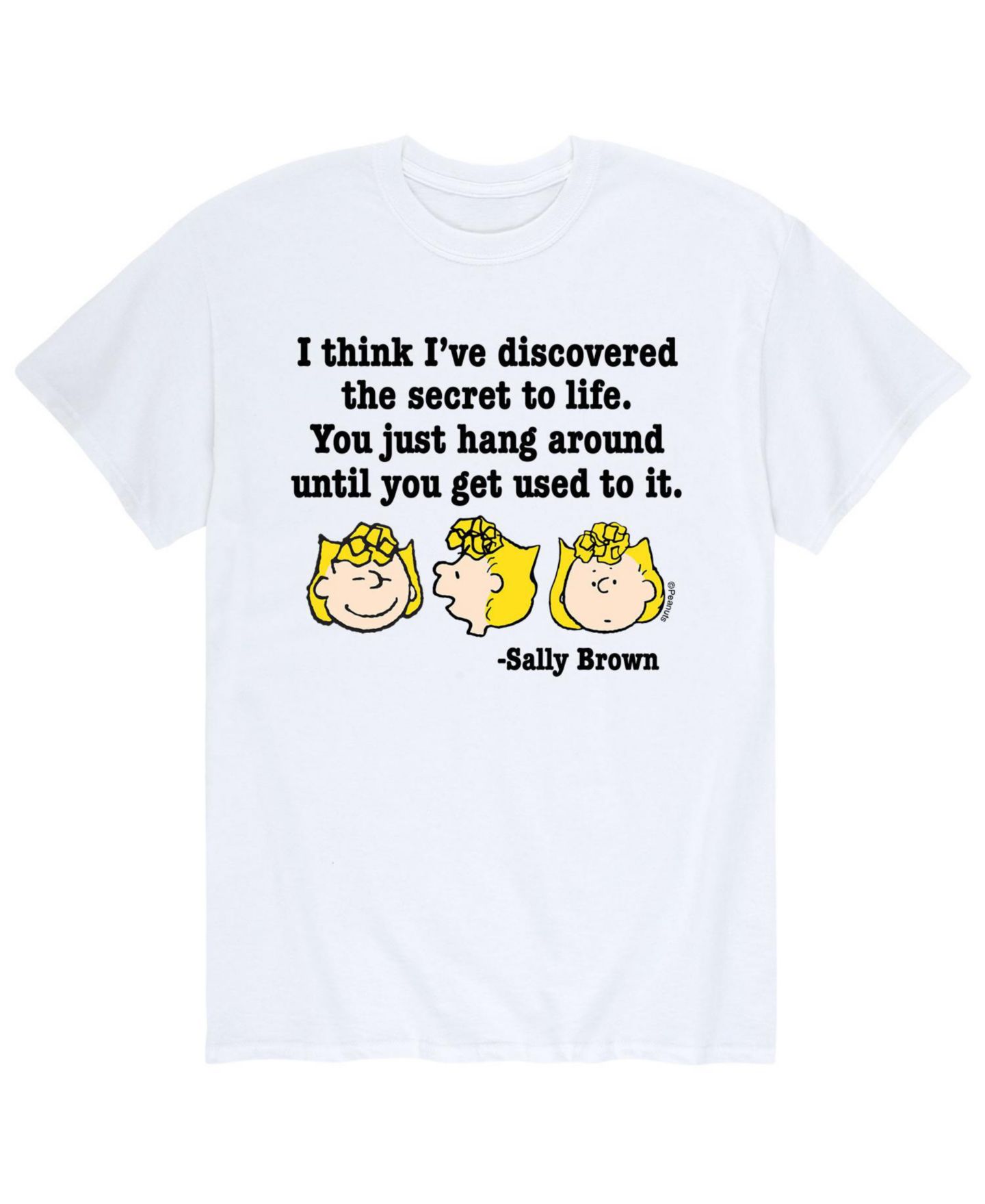Мужская футболка AIRWAVES Peanuts Secret to Life, цвет: Белый — фото 1