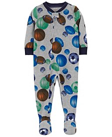 Baby Boys One-Piece Sports Loose Fit Footie Pajama