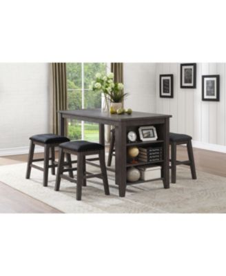 Homelegance - Nelina Counter Height 5pc Dining Set (Table & 4 Stools)