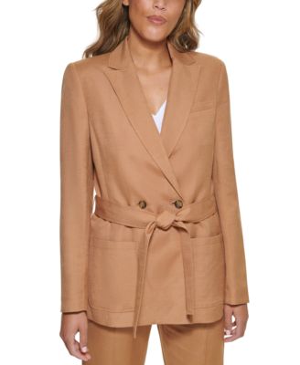 calvin klein linen blazer