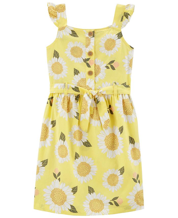 Carter s Little Girls Sunflower Linen Dress Macy s