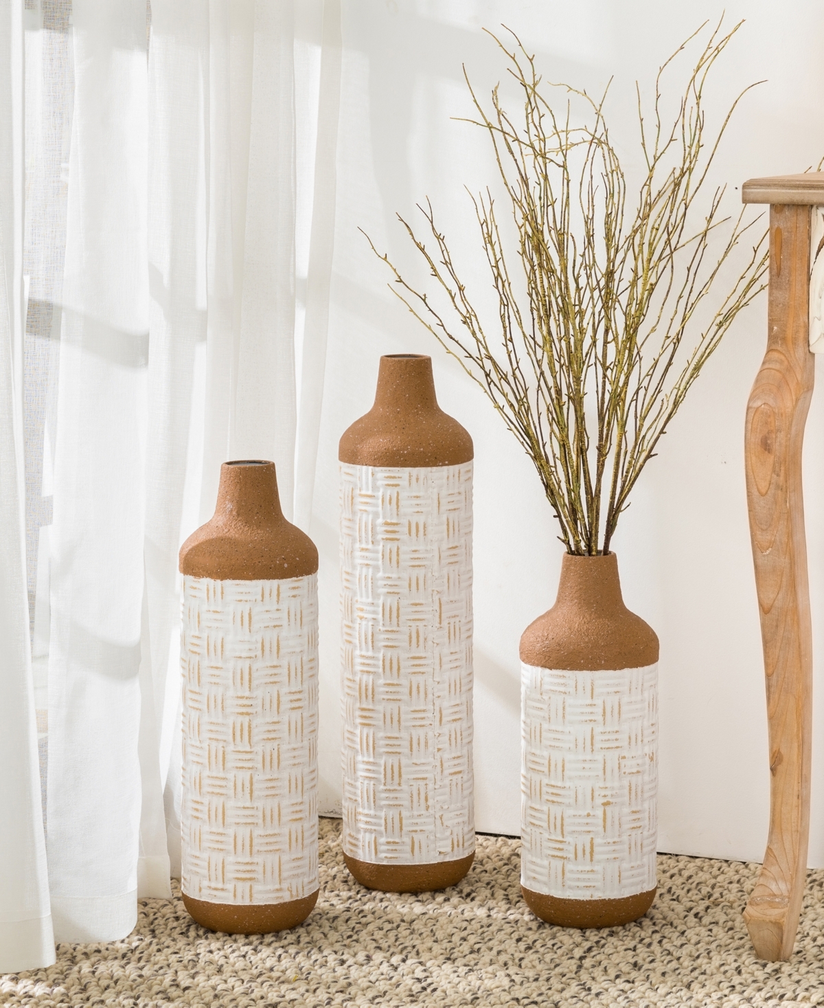 Shop Glitzhome Boho In White,tan