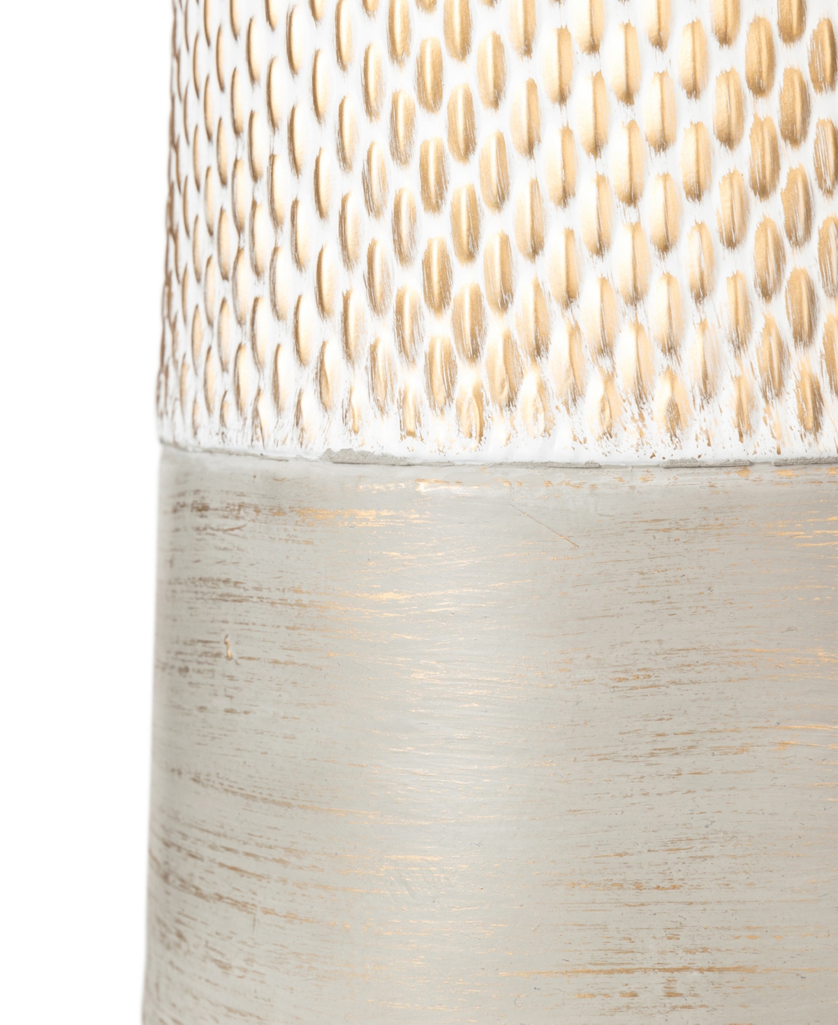 Glitzhome Modern Farmhouse - Modern Industrial Textured Table Vases, Set Of 2 In Gold-tone,gray