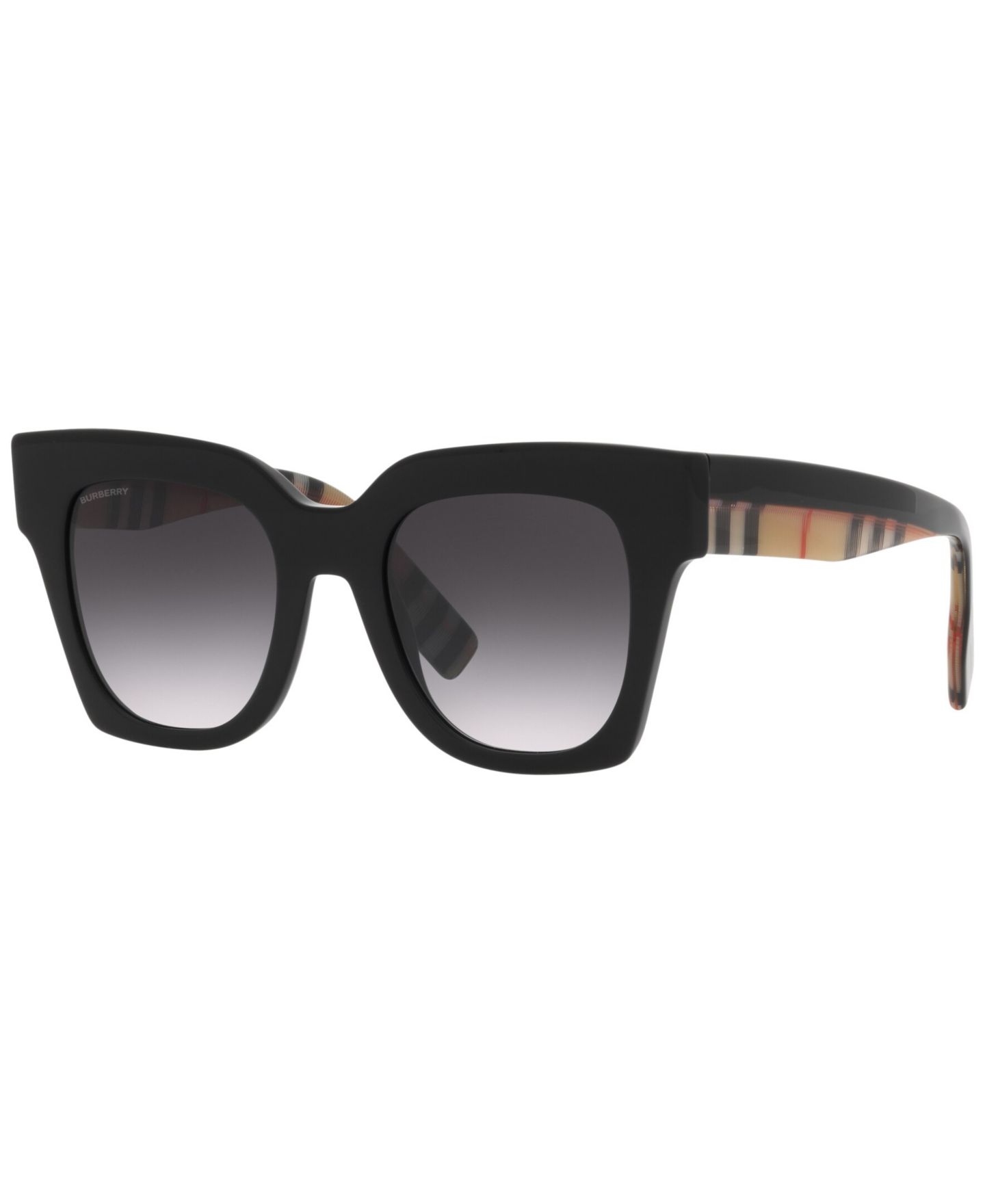 Женские солнцезащитные очки Burberry Sunglasses, BE4364 Kitty, цвет: Чёрный — фото 1