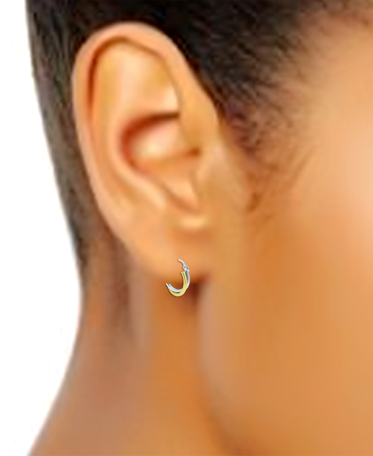 Giani Bernini Double Twist Hoop Earrings in Sterling Silver & 18k Gold-Plate, Created for Macy's - Two-Tone