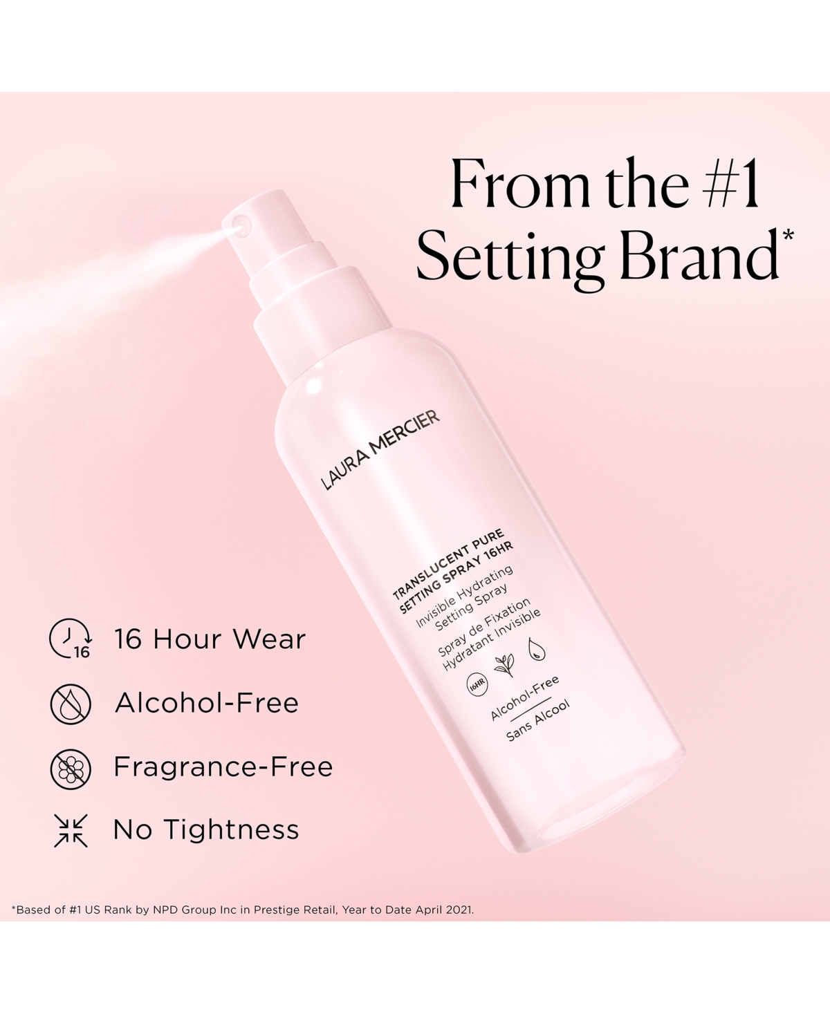 Laura Mercier Full-Size Translucent Pure Setting Spray 16HR