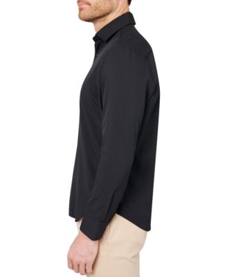 Men's Regular Fit Non-Iron Performance Stretch Solid Button-Down Shirt