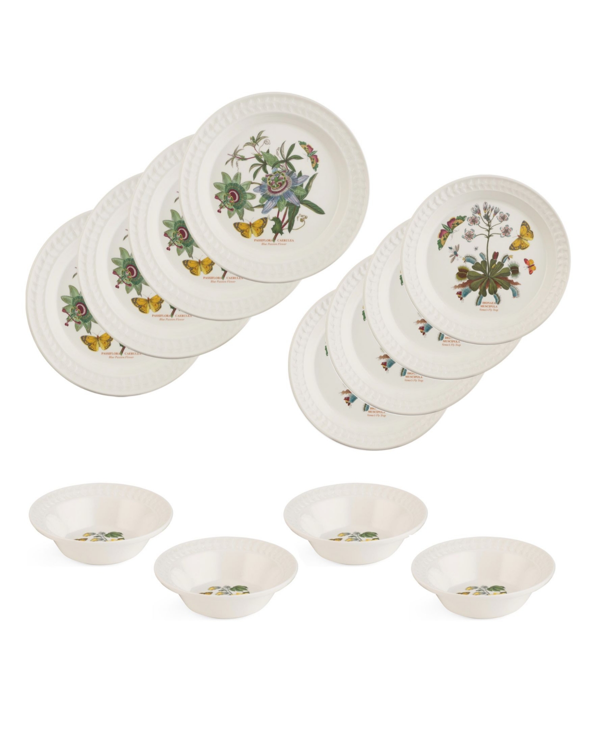 Botanic Garden Harmony 12 Pc. Dinnerware Set, Service for 4 - Emerald