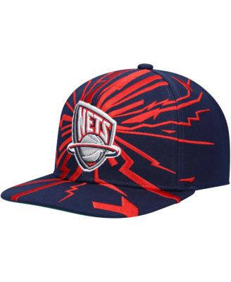 Men's Navy New Jersey Nets Hardwood Classics Earthquake Snapback Hat