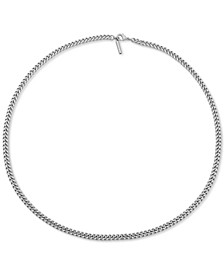 Men's Silver-Tone Curb Chain Necklace