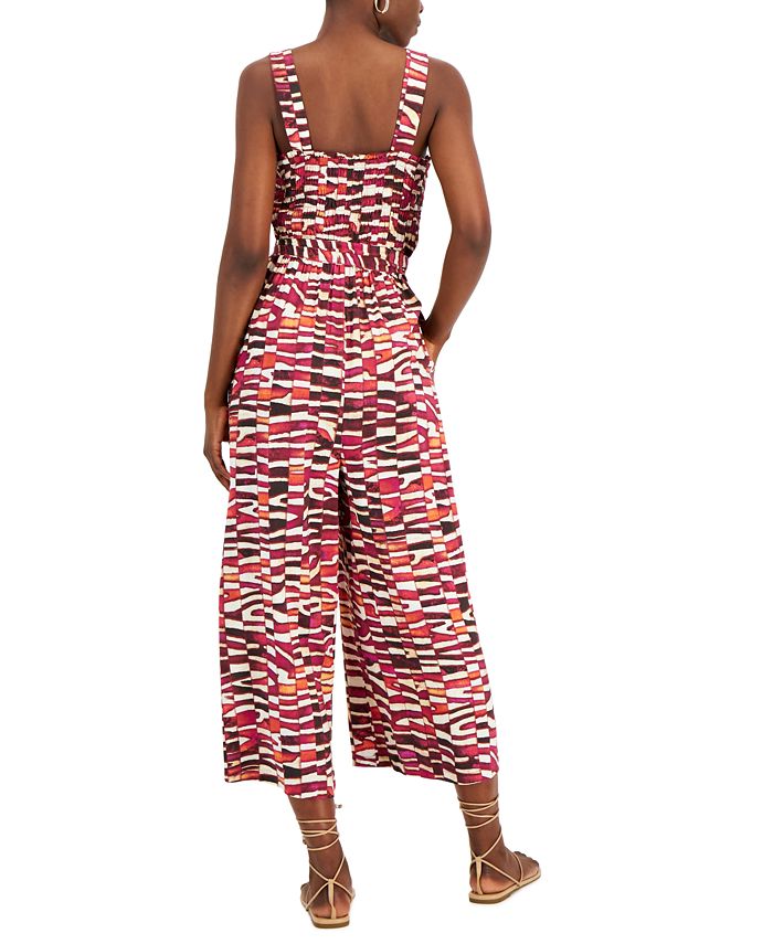 INC International Concepts Women's SmockedBodice Jumpsuit, Created for
