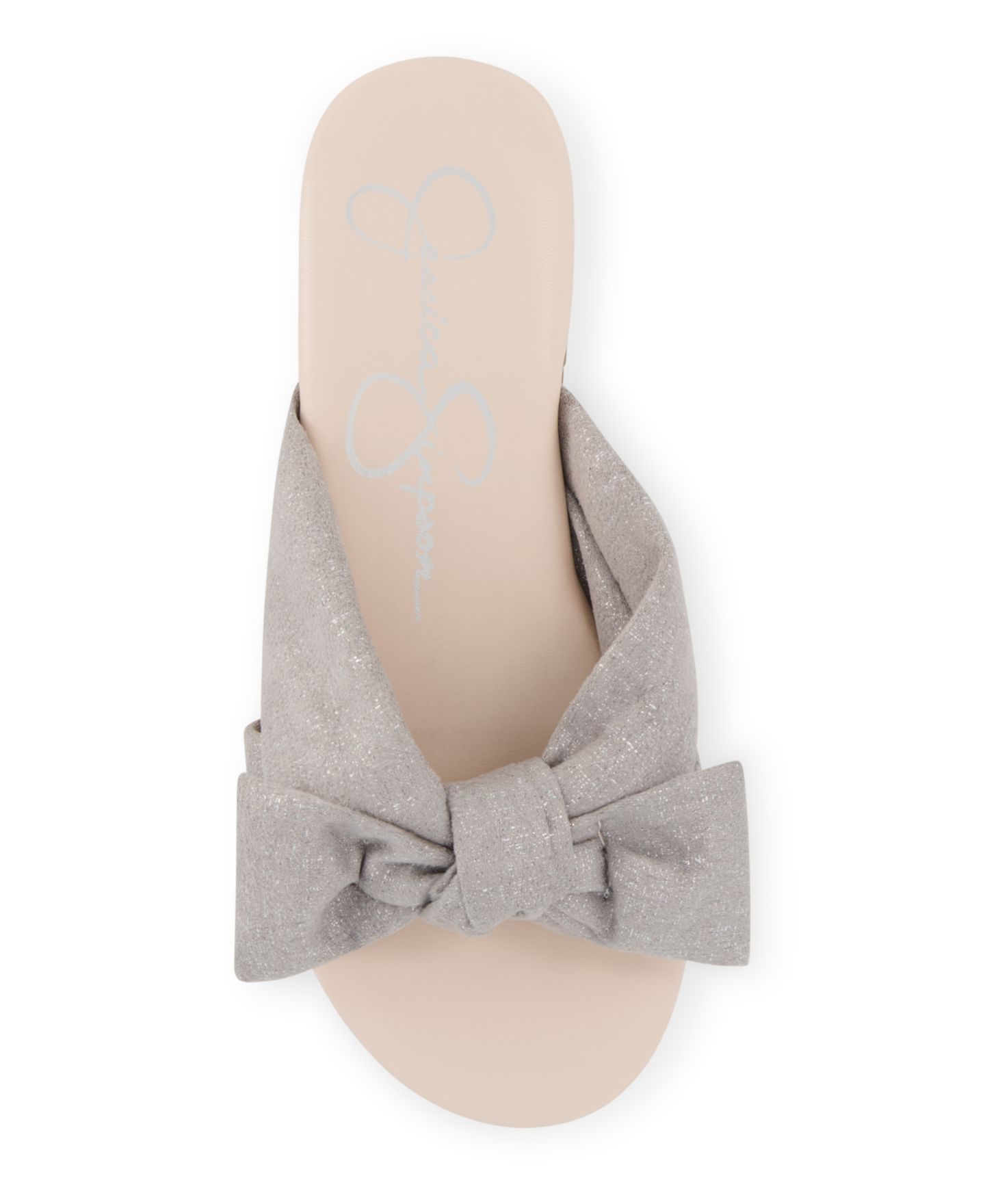 Сандалии Jessica Simpson Flat Bow Sandal для девочек, цвет: Серебряный — фото 6