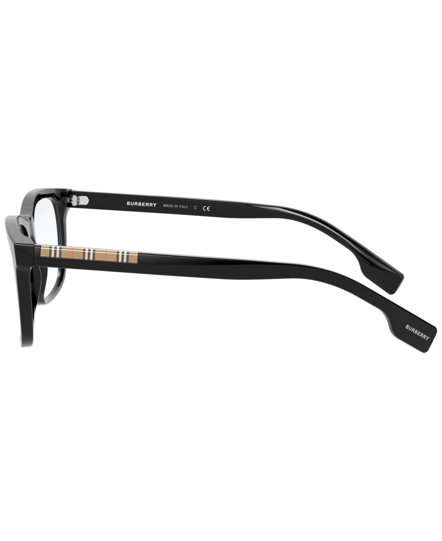 Мужские очки Burberry Man Rectangle Plastic BE2334 Elm Eyeglasses, цвет: Чёрный — фото 3