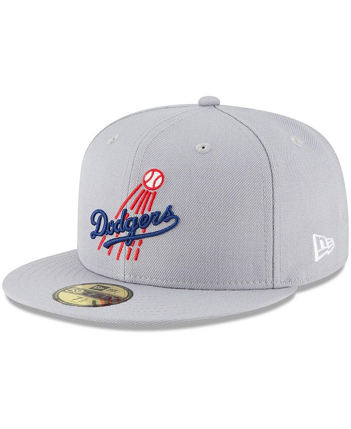 Men's Mitchell & Ness Gray Los Angeles Dodgers Cooperstown