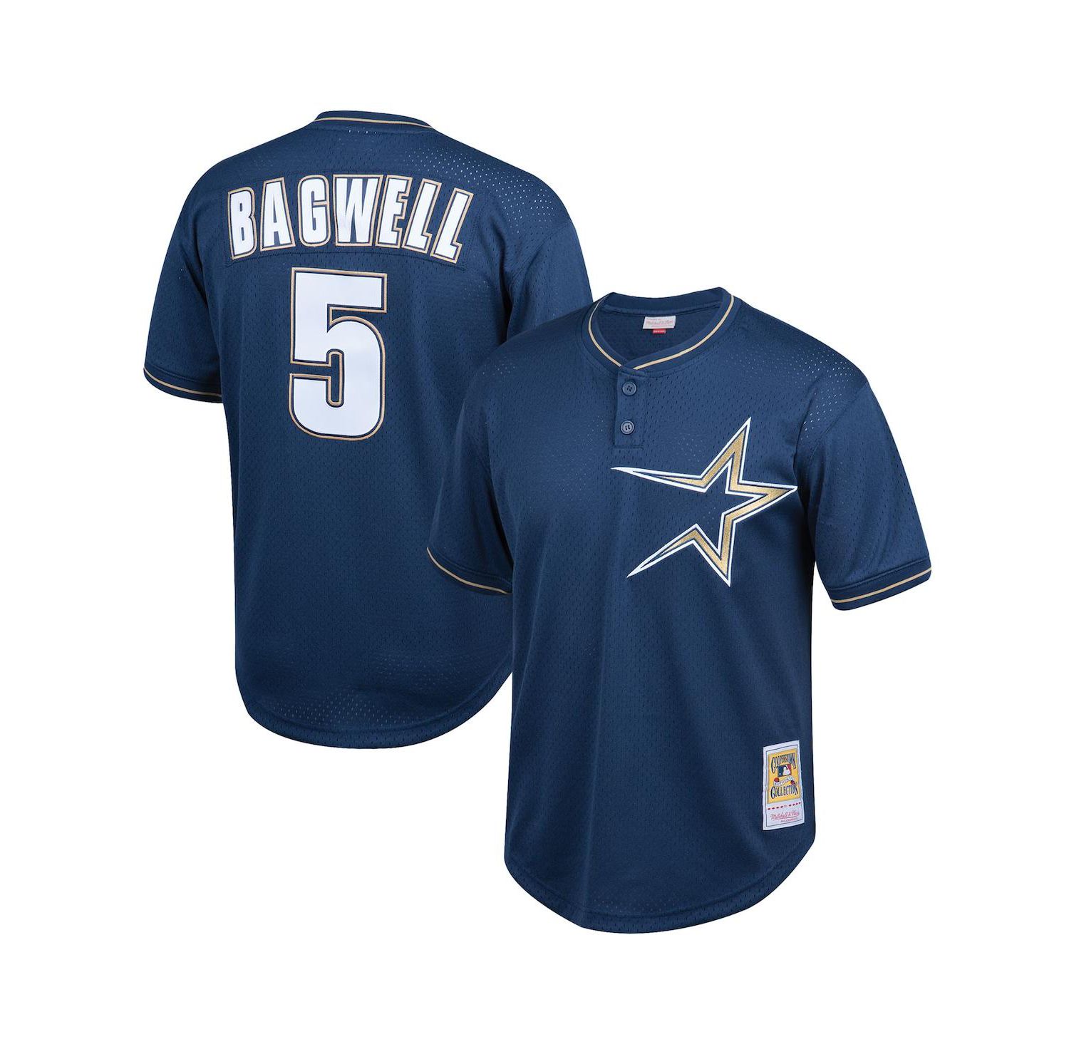 Boys Youth Jeff Bagwell Navy Houston Astros Cooperstown Collection Mesh Batting Practice Jersey