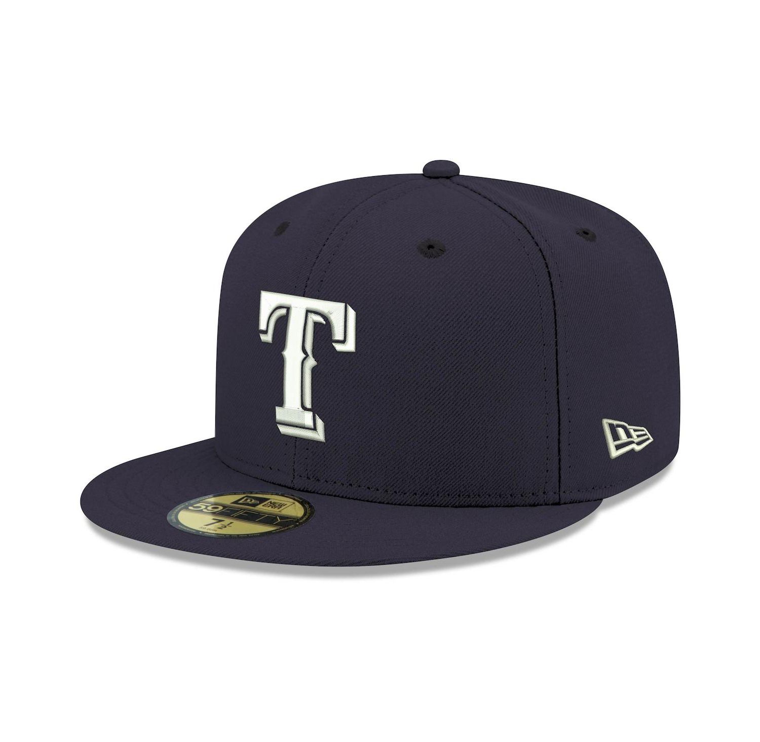 Men's Navy Texas Rangers Logo White 59FIFTY Fitted Hat
