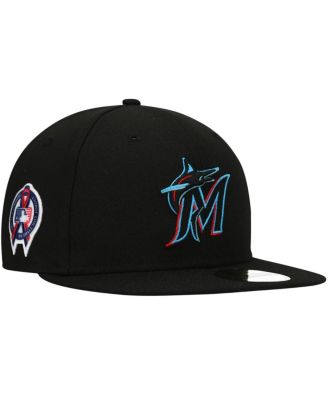 Men's New Era Black Miami Marlins 9/11 Memorial Side Patch 59FIFTY