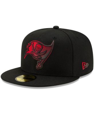 Men's New Era Black Tampa Bay Buccaneers Logo Color Dim 59FIFTY Fitted Hat