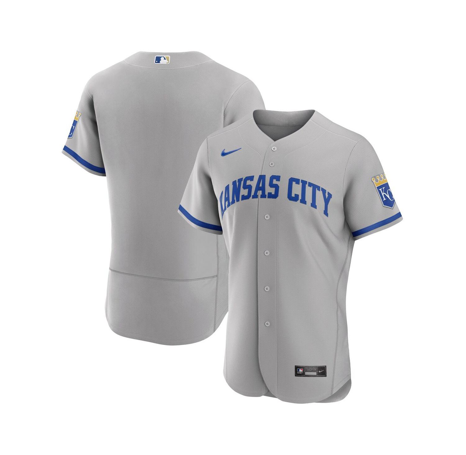 Men's Gray Kansas City Royals 2022 Road Authentic Jersey