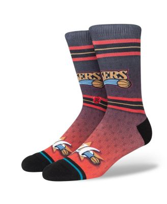 Men's Philadelphia 76ers Hardwood Classics Fader Collection Crew Socks